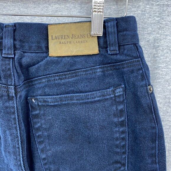Ralph Lauren Jeans Women 6 Blue Dark Wash Denim Straight Leg Mid Rise Stretch - Picture 5 of 10